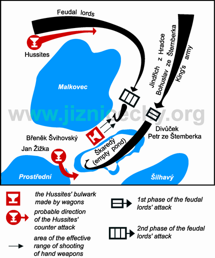 plan of the battle near Sudoměř